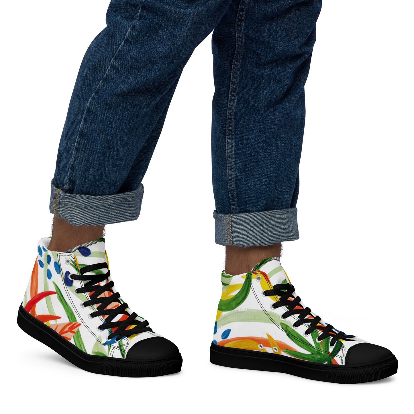 Chaussures montantes en toile pour hommes