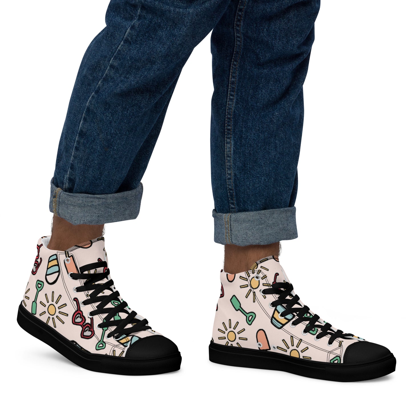 Chaussures montantes en toile pour hommes