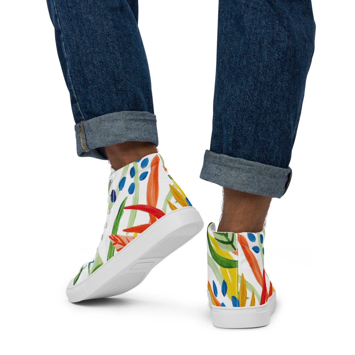 Chaussures montantes en toile pour hommes
