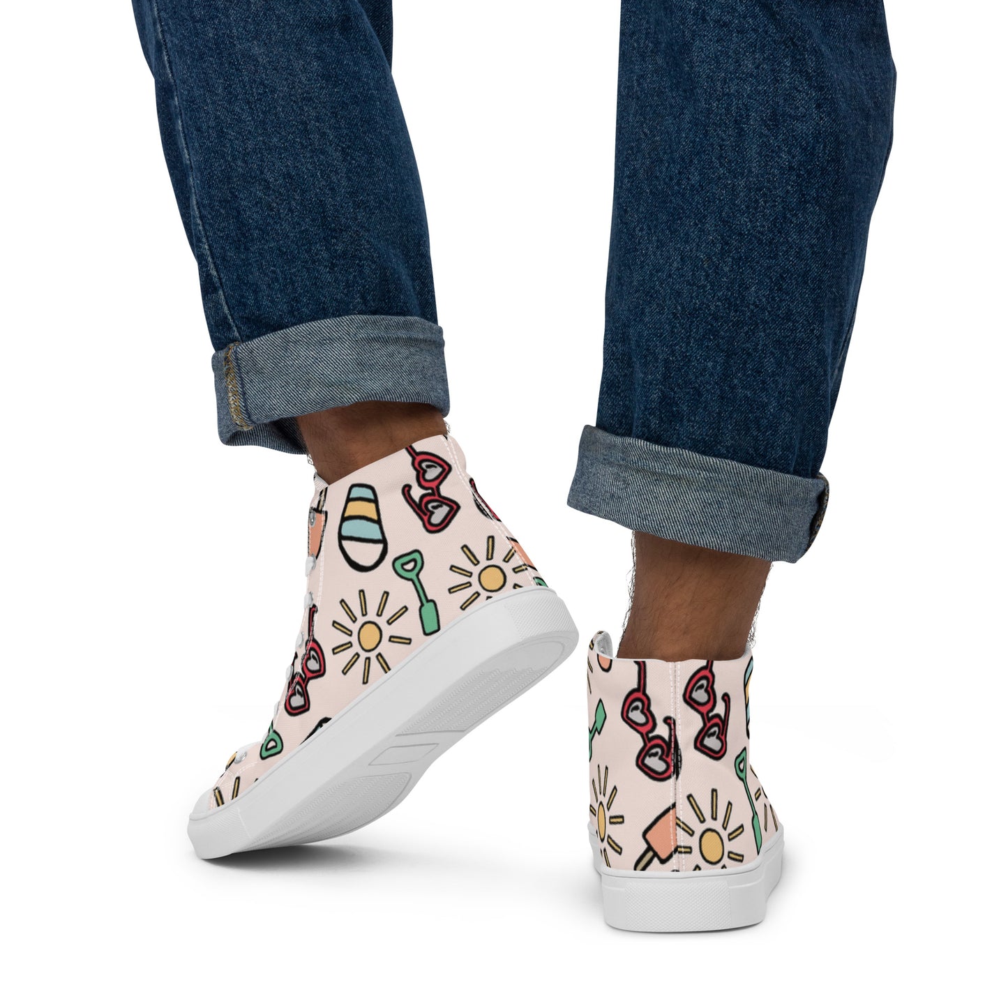 Chaussures montantes en toile pour hommes