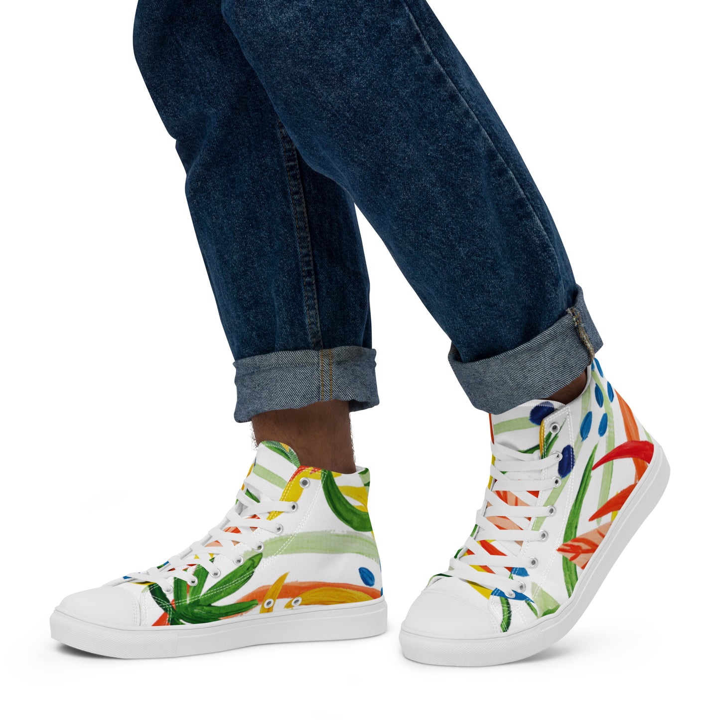 Chaussures montantes en toile pour hommes