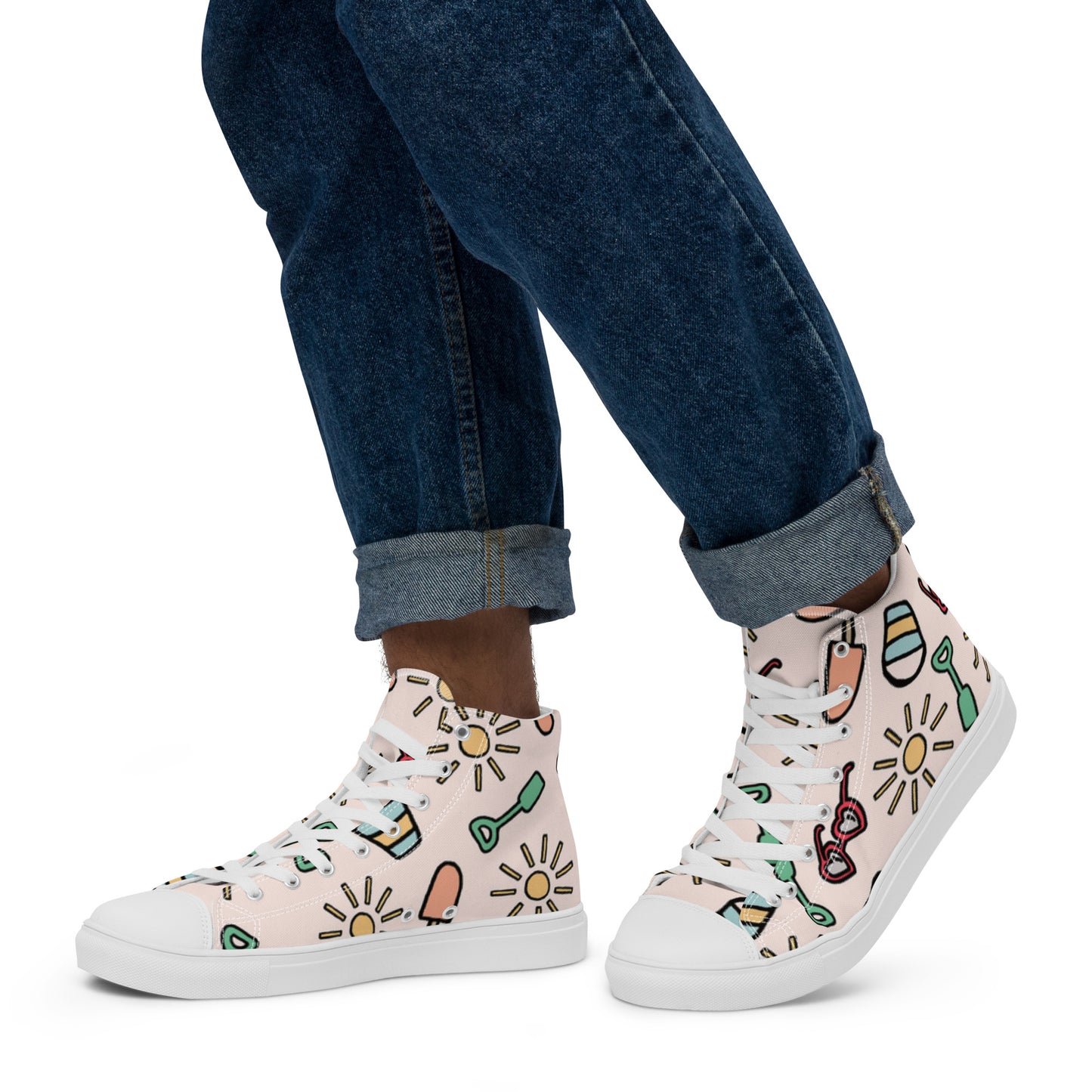 Chaussures montantes en toile pour hommes
