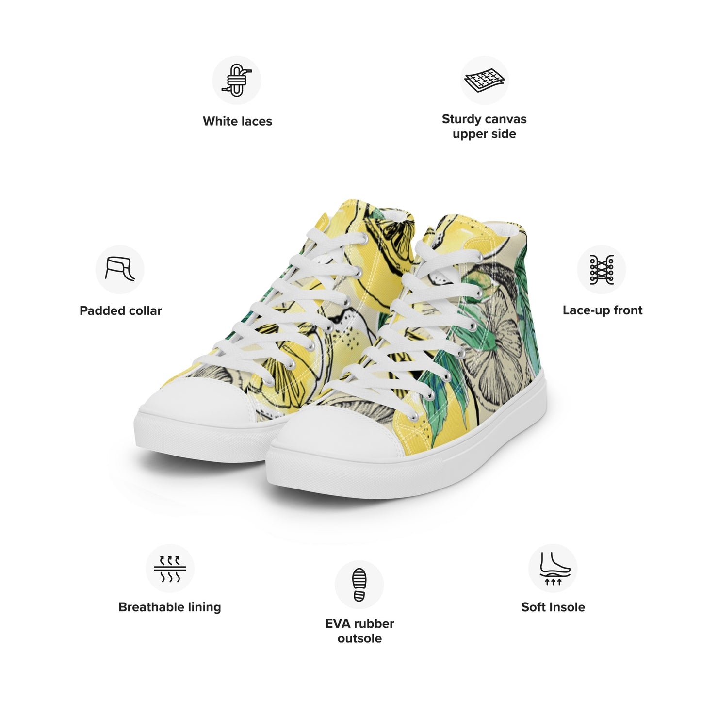 Men’s high top canvas shoes