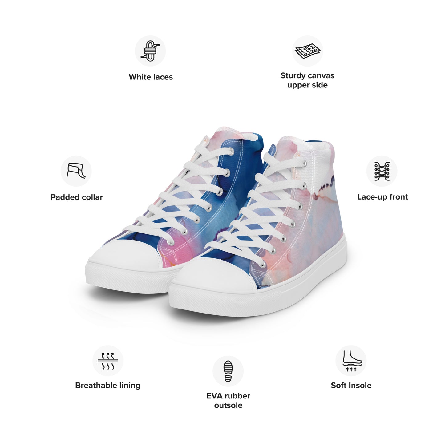 Men’s high top canvas shoes