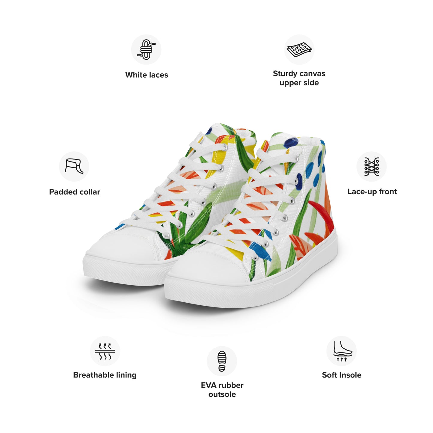 Chaussures montantes en toile pour hommes