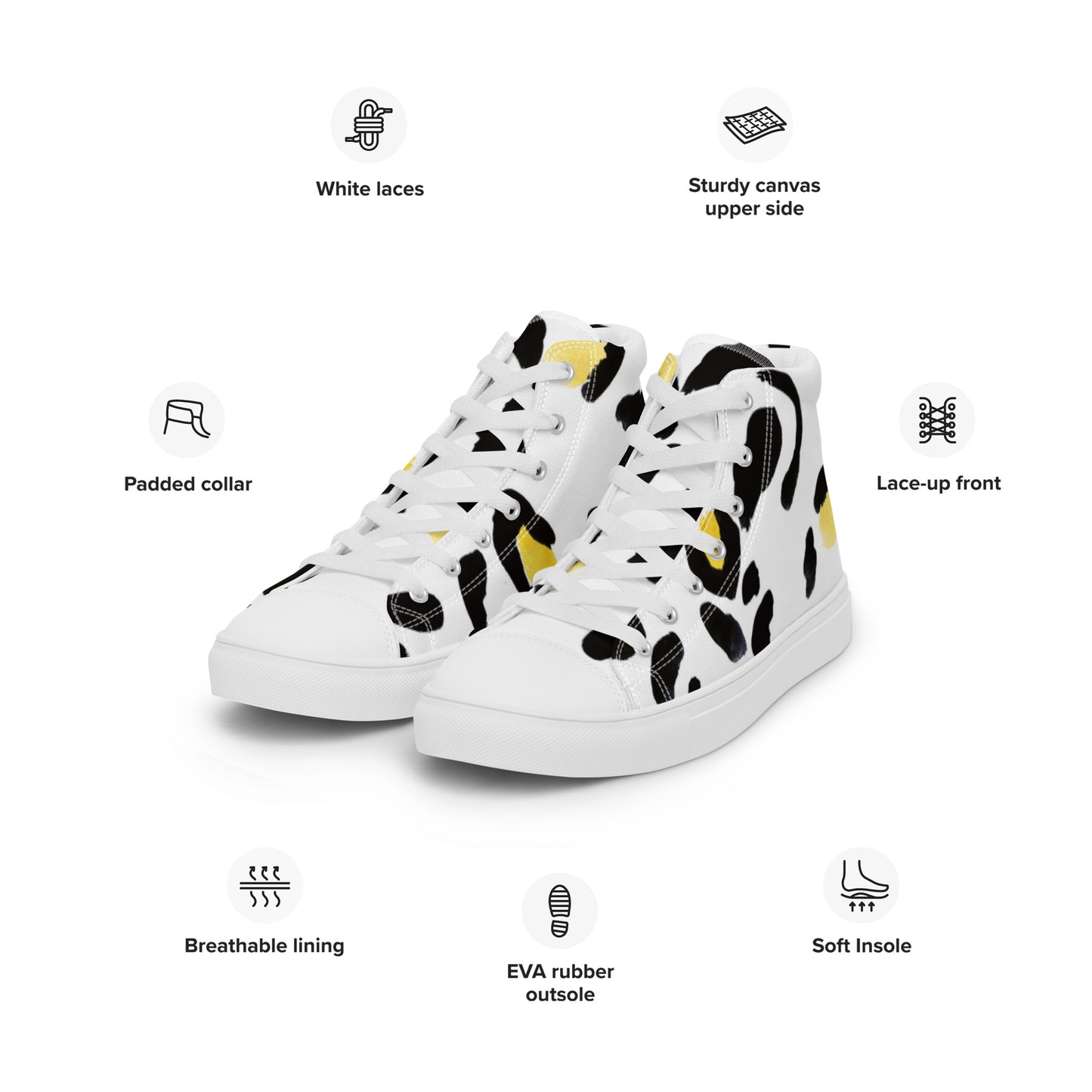 Men’s high top canvas shoes