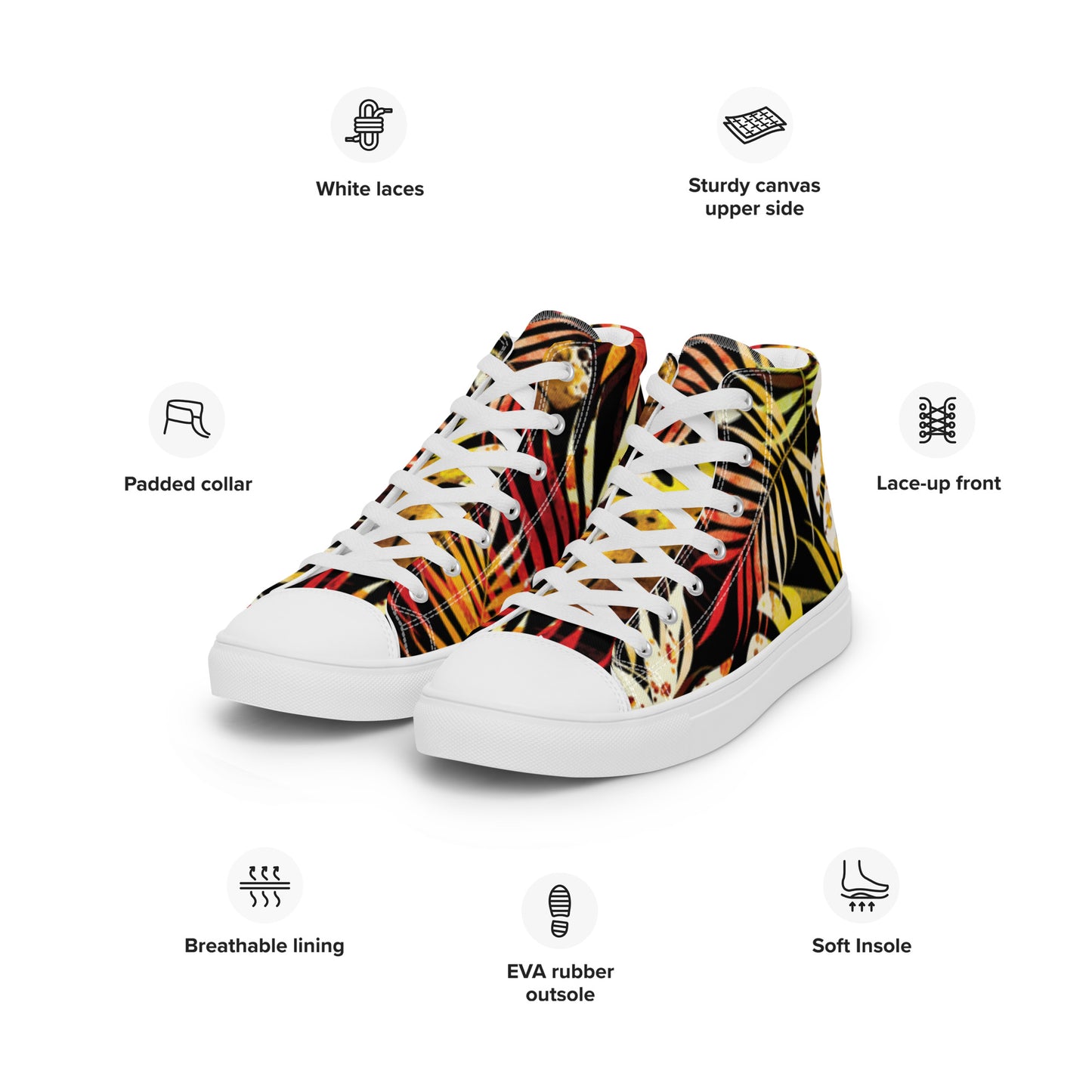 Men’s high top canvas shoes