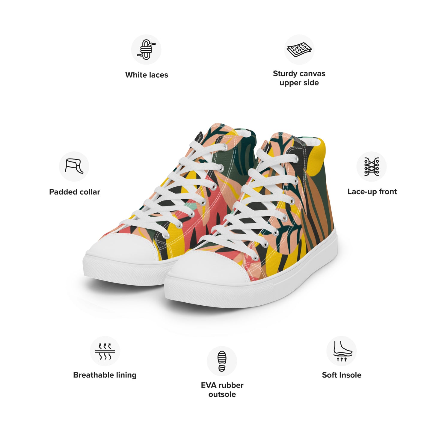 Men’s high top canvas shoes