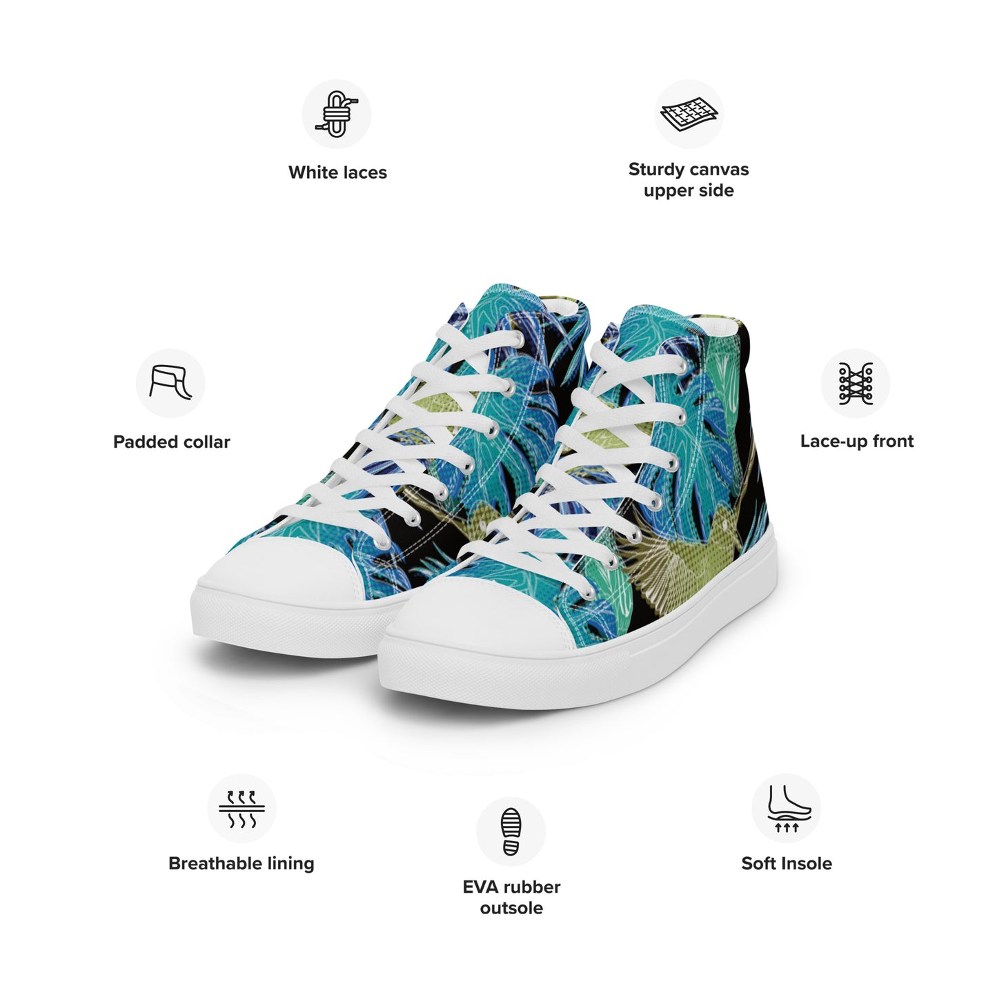 Men’s high top canvas shoes