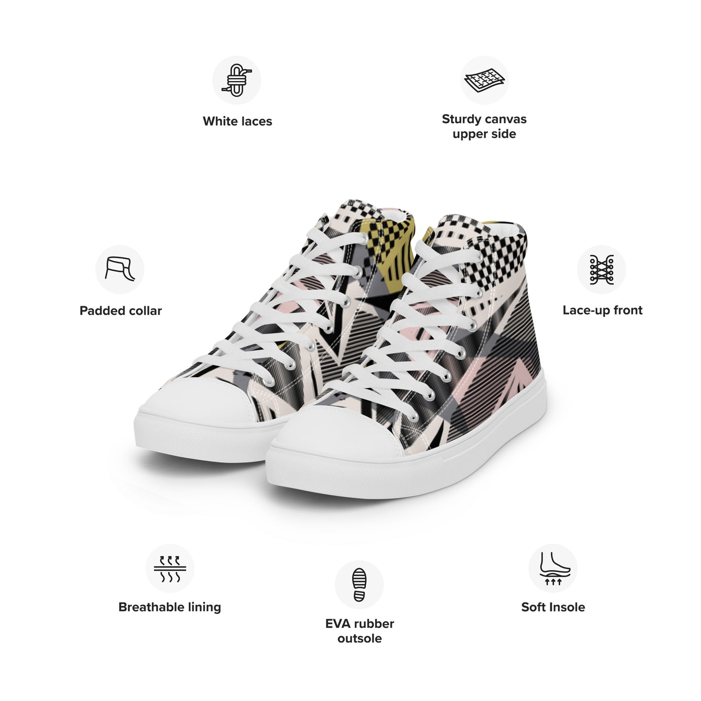 Men’s high top canvas shoes