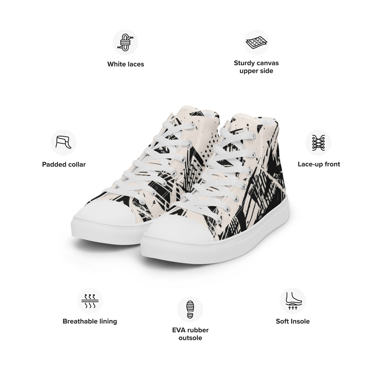 Men’s high top canvas shoes