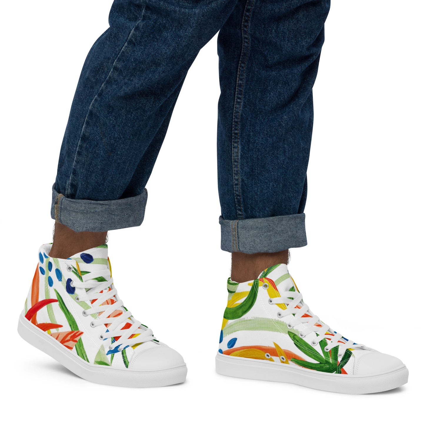 Chaussures montantes en toile pour hommes
