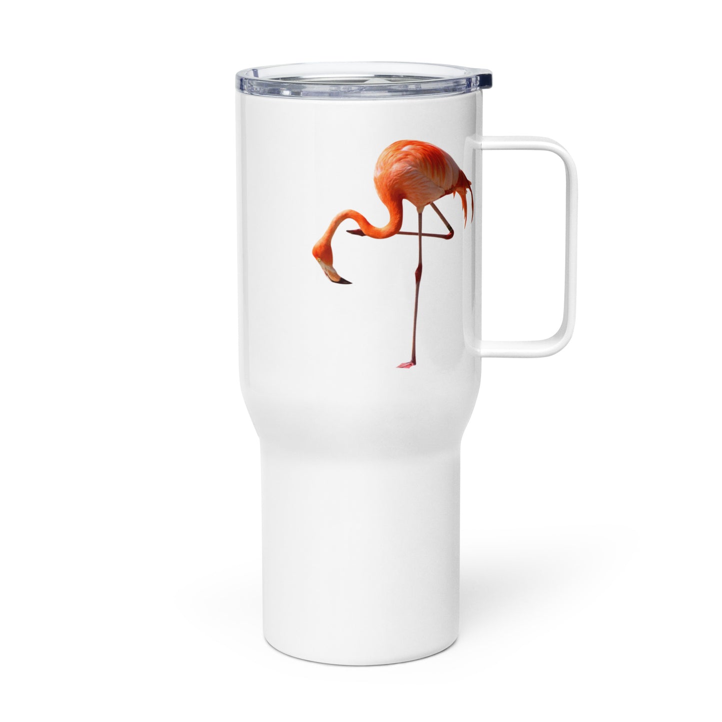 Travel mug with a handle