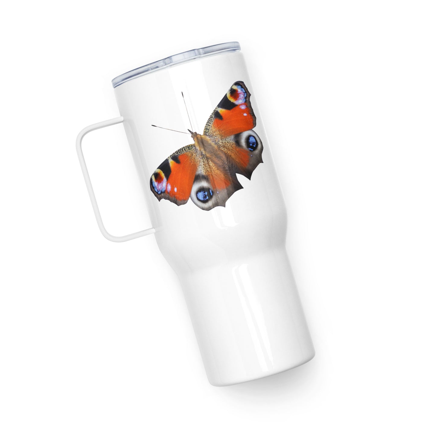 Travel mug with a handle