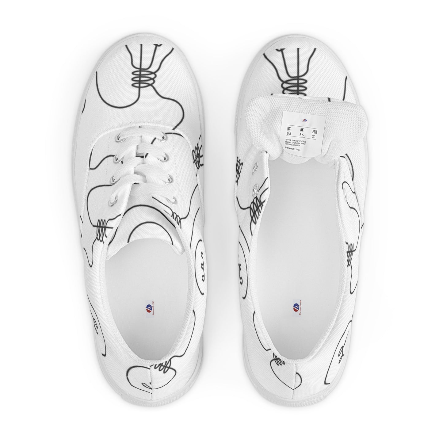Women’s lace-up canvas shoes