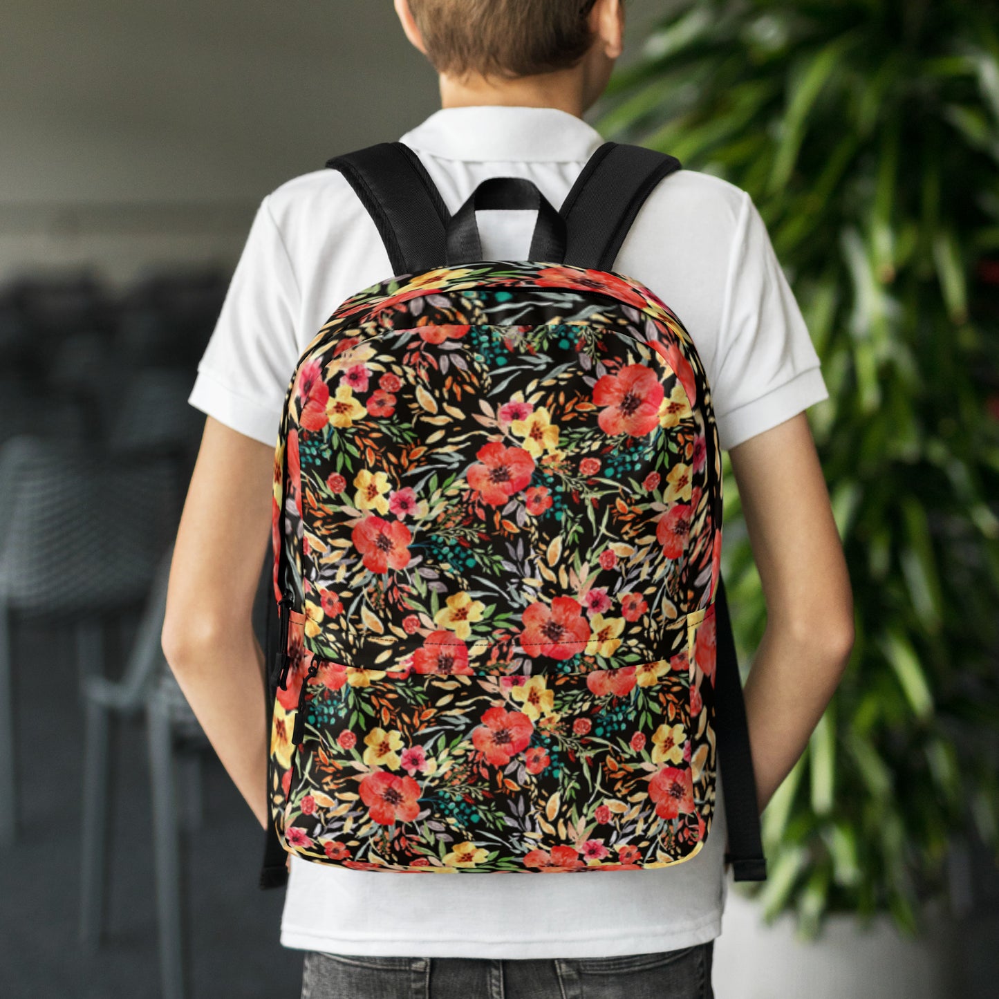 All-Over Print Backpack-Midnight Garden