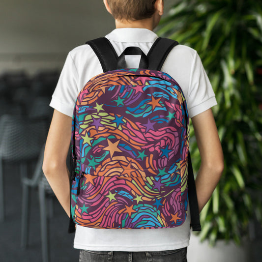All-Over Print Backpack – Rainbow Starburst