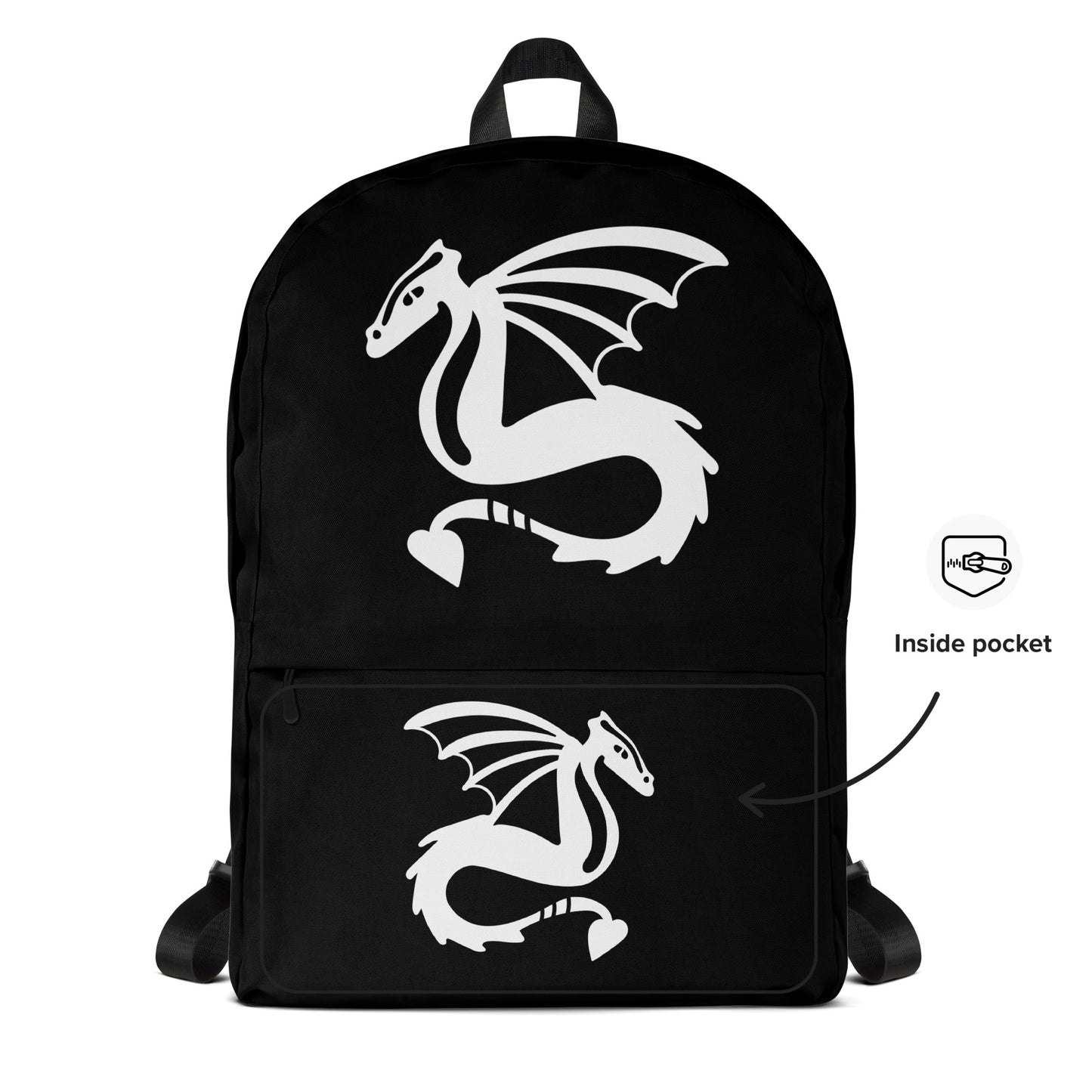 All-Over Print Backpack – Black and White