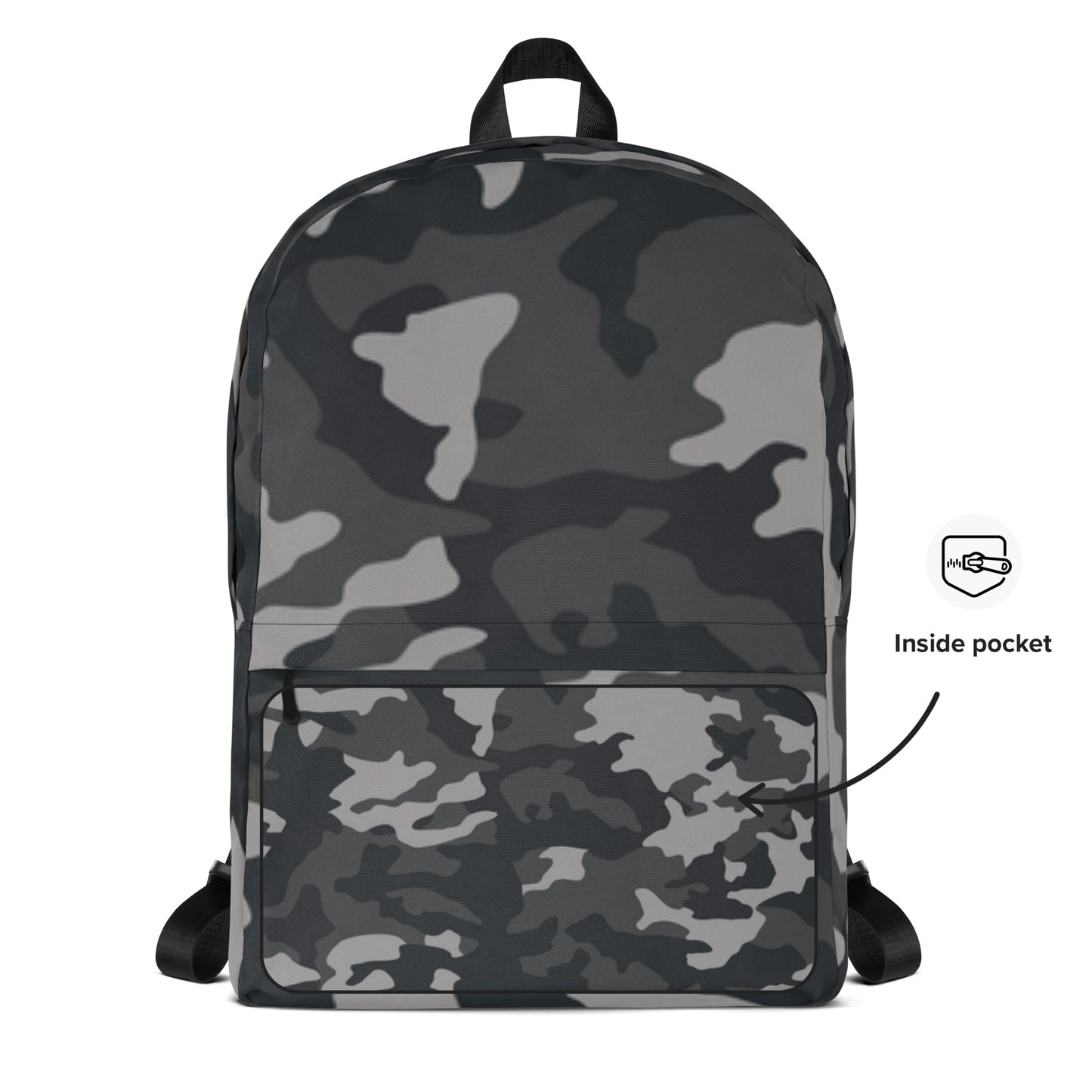 All-Over Print Backpack – Camo Black