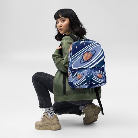 All-Over Print Backpack-Galaxy Blue