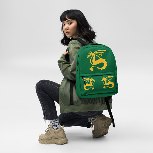 All-Over Print Backpack – Jewel and Yellow
