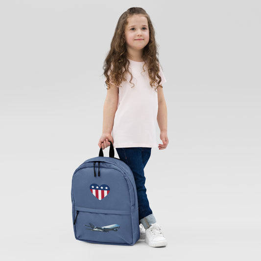 All-Over Print Backpack-Slate Blue