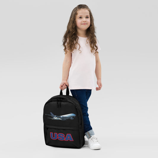 All-Over Print Backpack-Black