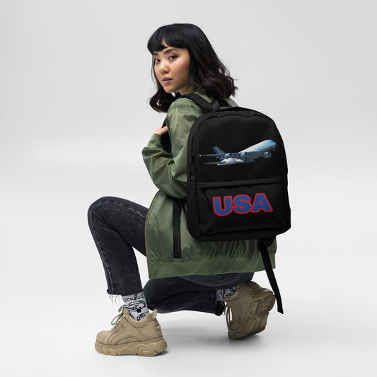 All-Over Print Backpack-Black