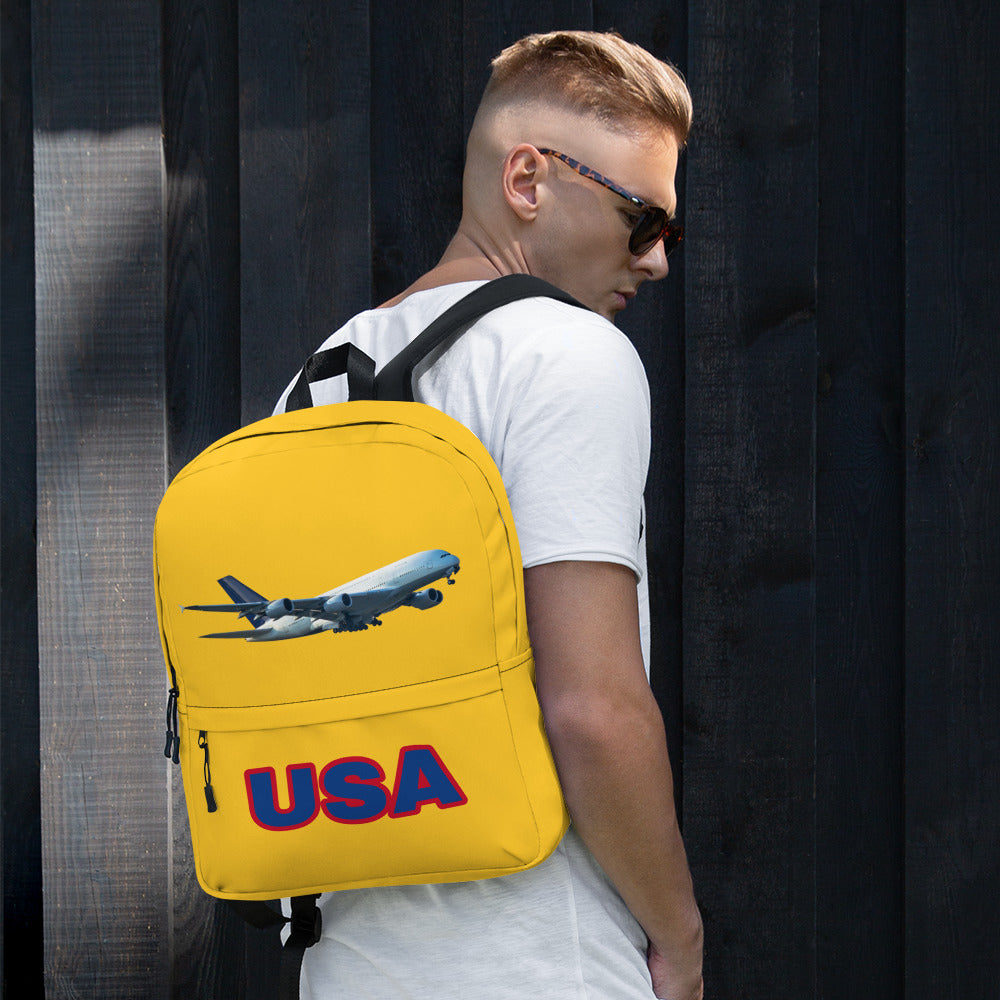 All-Over Print Backpack – Yellow