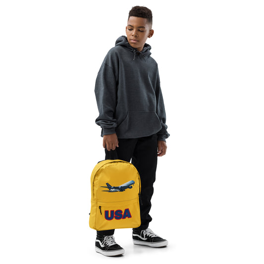 All-Over Print Backpack – Yellow