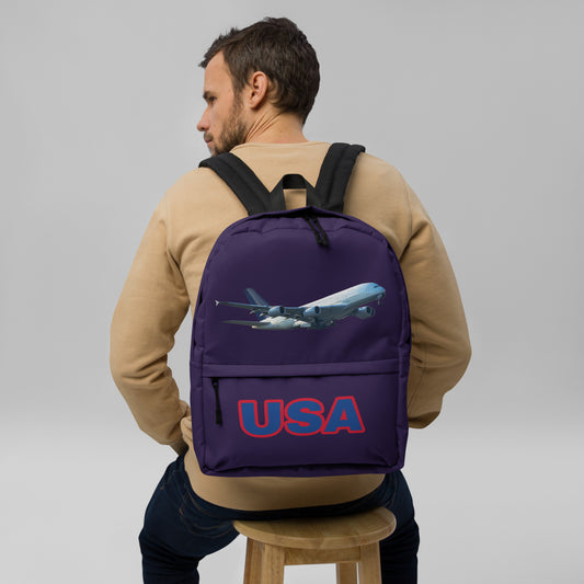 All-Over Print Backpack – Deep Purple