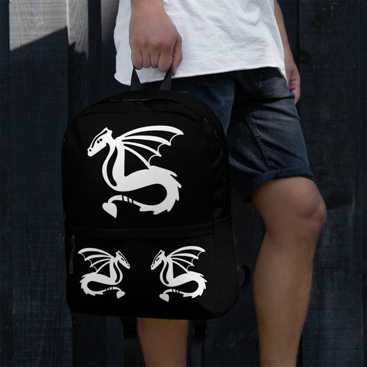 All-Over Print Backpack – Black and White