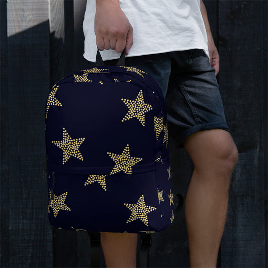 All-Over Print Backpack-Golden Stars