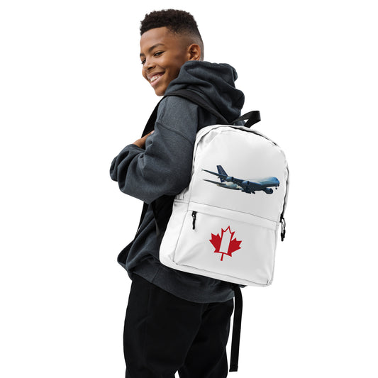 All-Over Print Backpack – White