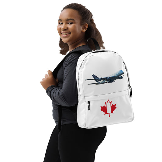 All-Over Print Backpack – White