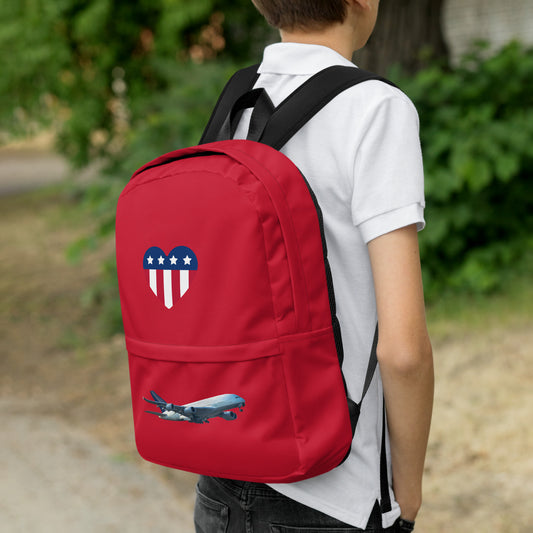 All-Over Print Backpack – Red