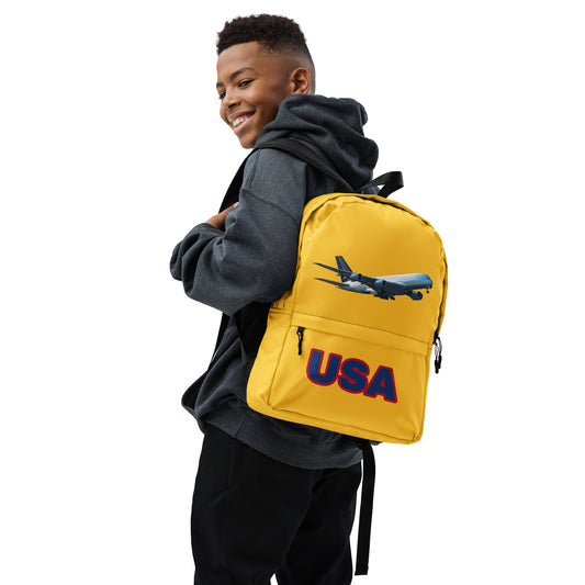 All-Over Print Backpack – Yellow