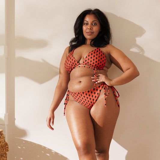 Bikini string recyclé à imprimé all-over
