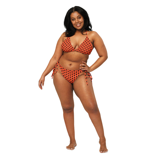 Bikini string recyclé à imprimé all-over