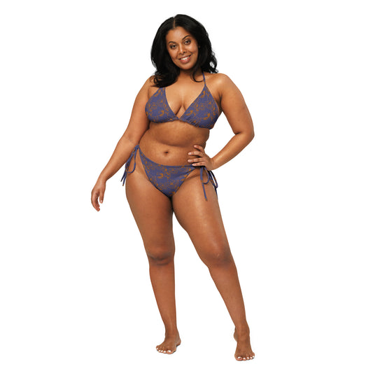 Bikini string recyclé à imprimé all-over