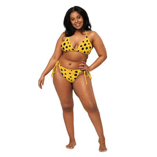 Bikini string recyclé à imprimé all-over
