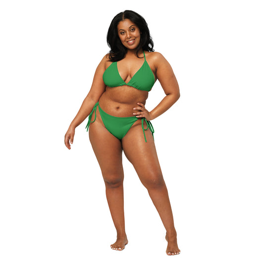 Bikini string recyclé à imprimé all-over