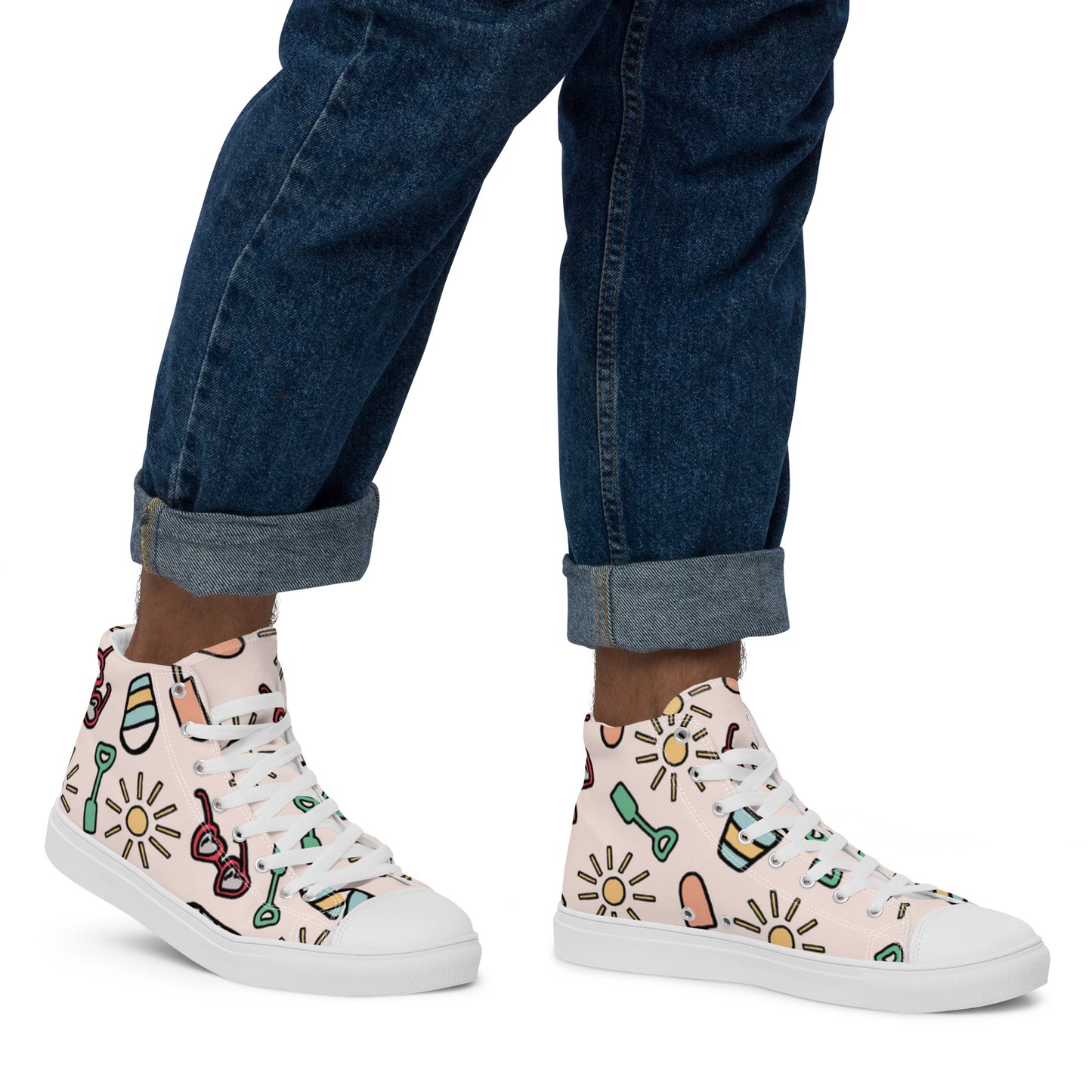 Chaussures montantes en toile pour hommes