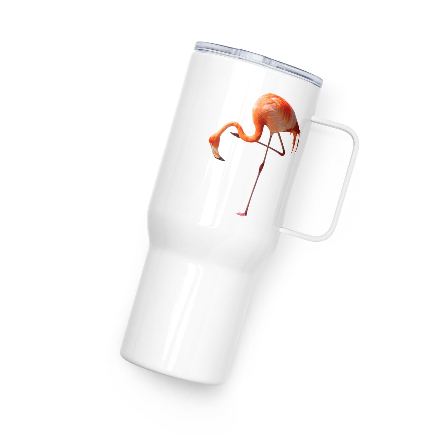 Travel mug with a handle