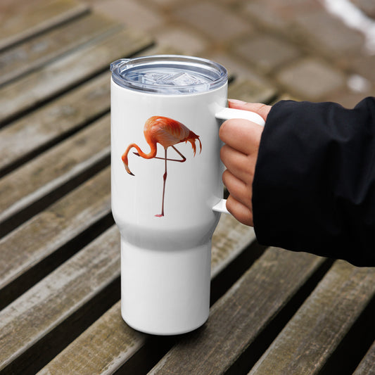 Travel mug with a handle