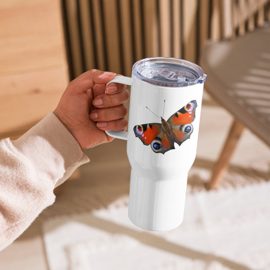 Travel mug with a handle