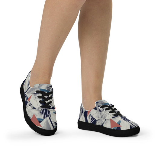Chaussures en toile à lacets pour femmes