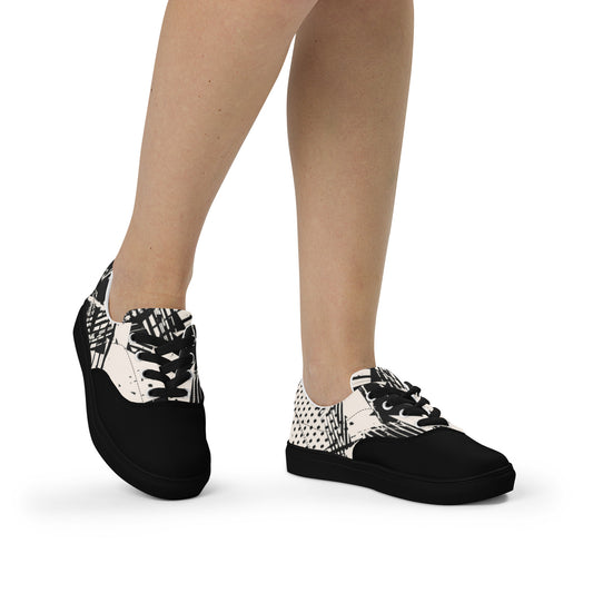 Chaussures en toile à lacets pour femmes