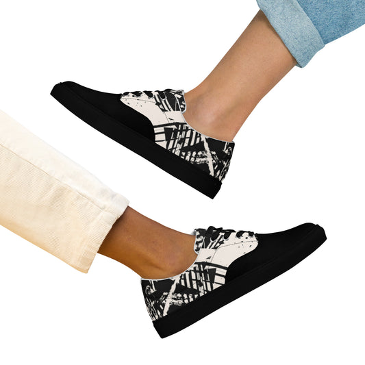 Chaussures en toile à lacets pour femmes