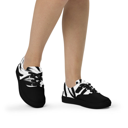 Chaussures en toile à lacets pour femmes